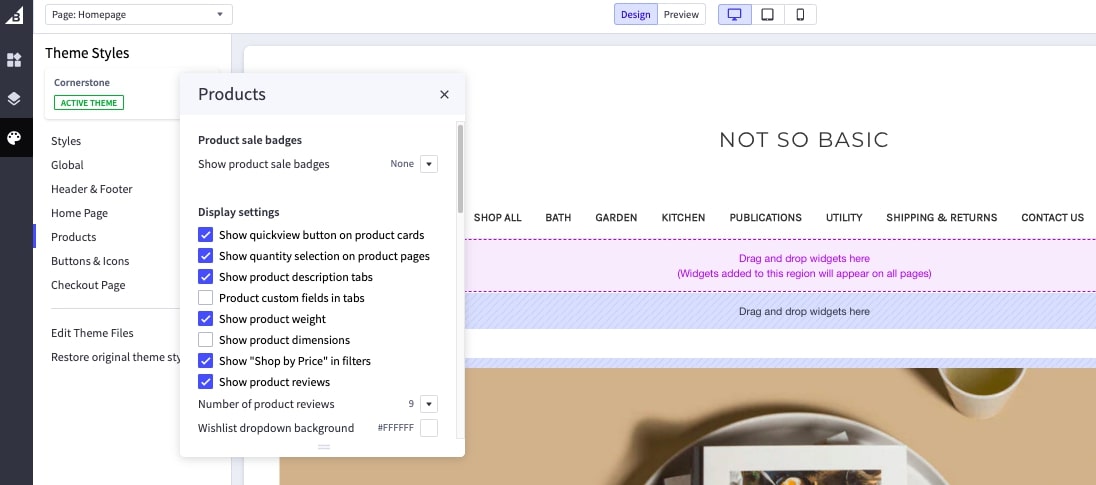 Recenzja BigCommerce: dostosowywanie motywu