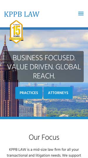 Schermata mobile della legge KPPB