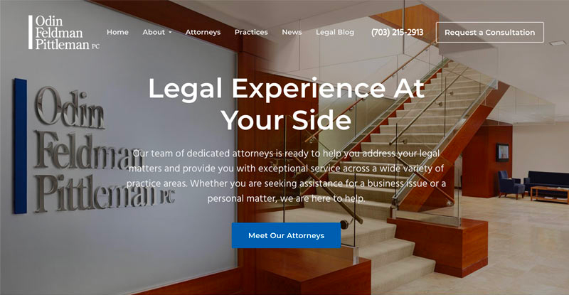 Design der OFP Law Website von 321 Web Marketing
