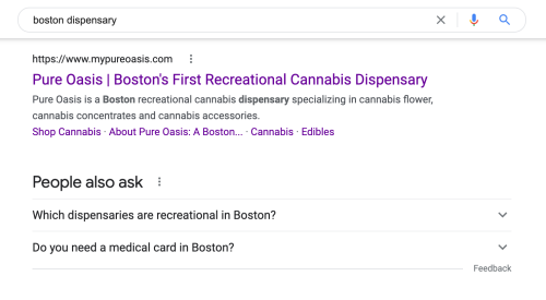 Czysta oaza wyświetlana w wynikach wyszukiwania numer 1