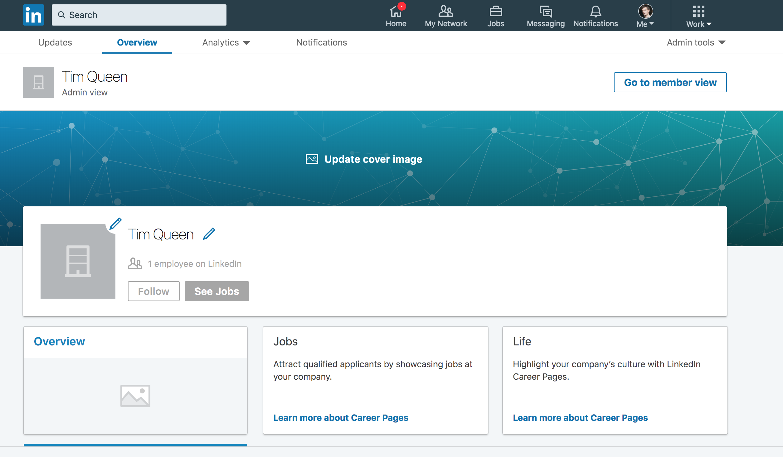 LinkedIn公司頁面儀表板