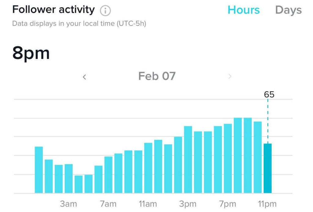 Follower-Aktivität TikTok