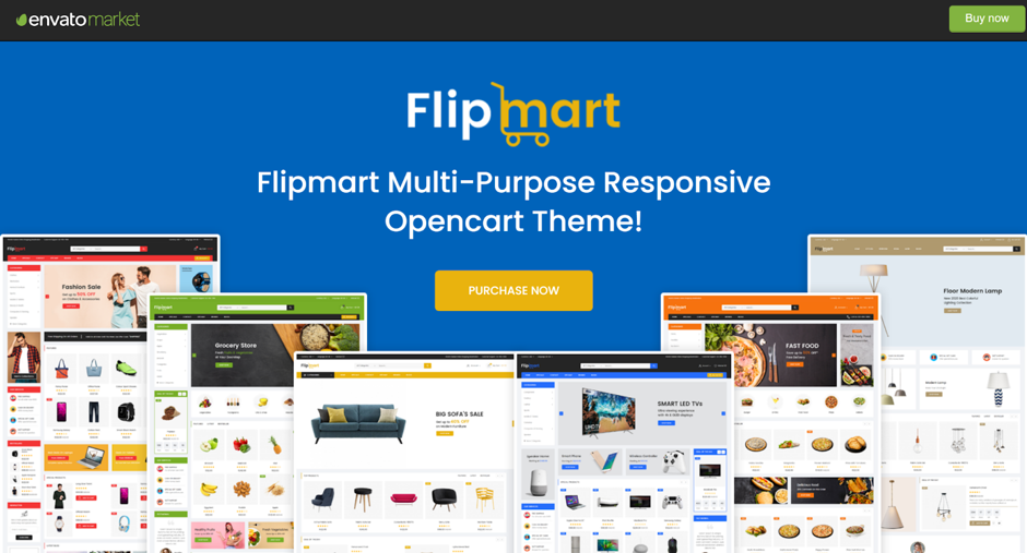 Negozio di anteprima Flipmart (i migliori temi OpenCart)