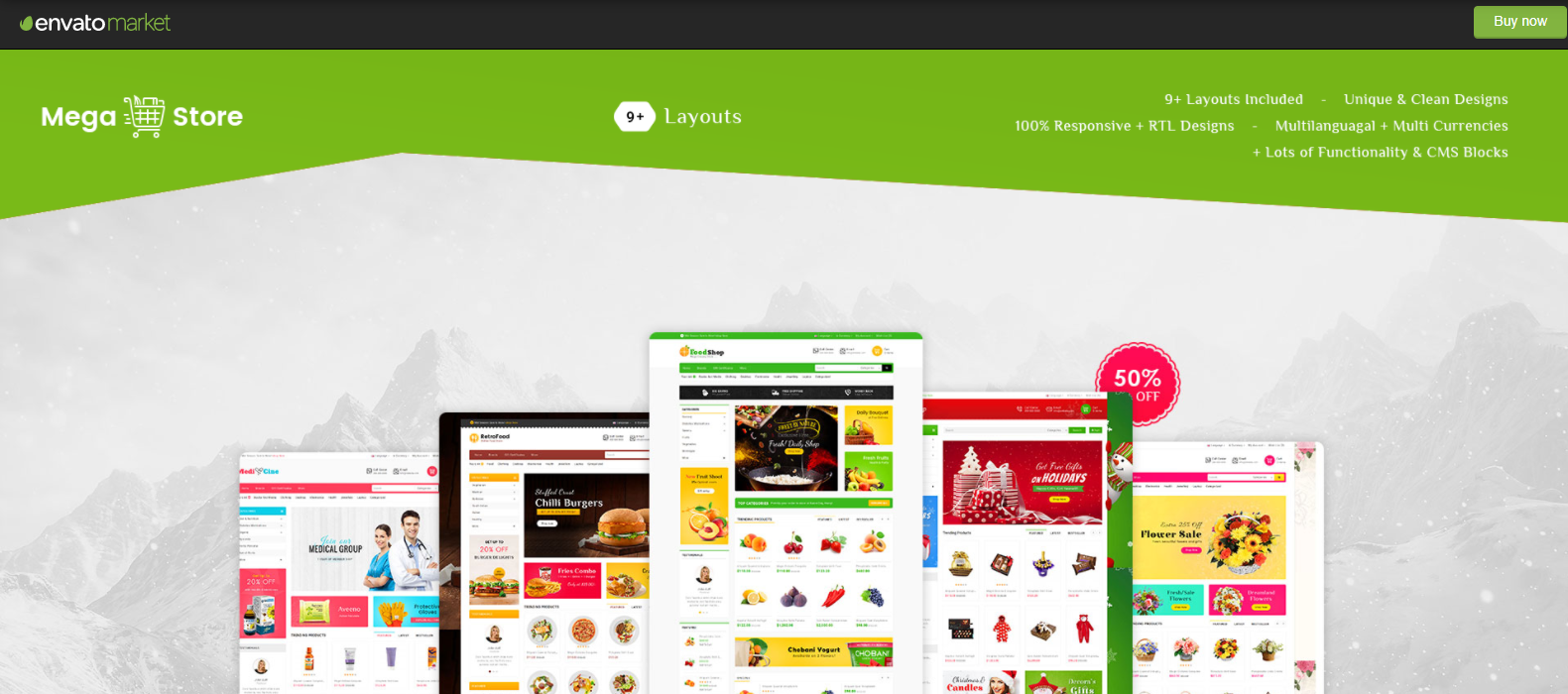 Anteprima Mega Store (i migliori temi OpenCart)