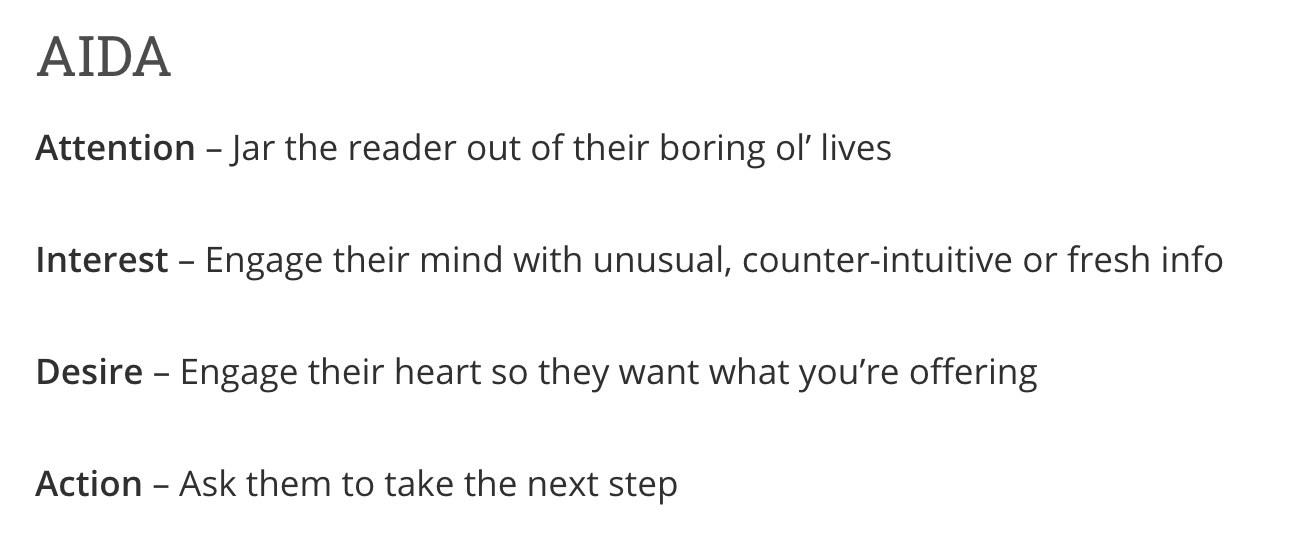 Fórmula principal de AIDA