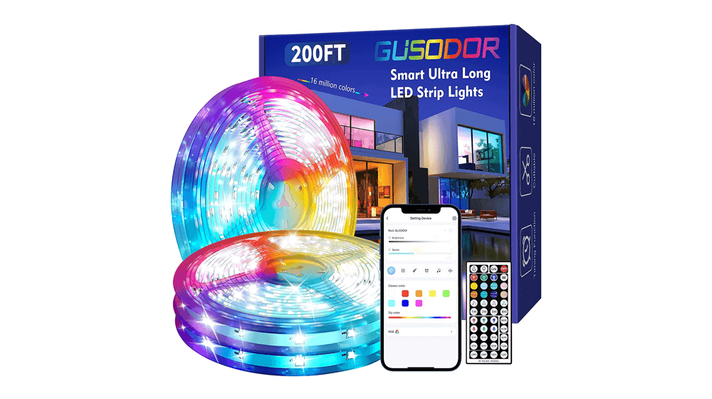 Luces LED GUSODOR de 200 pies