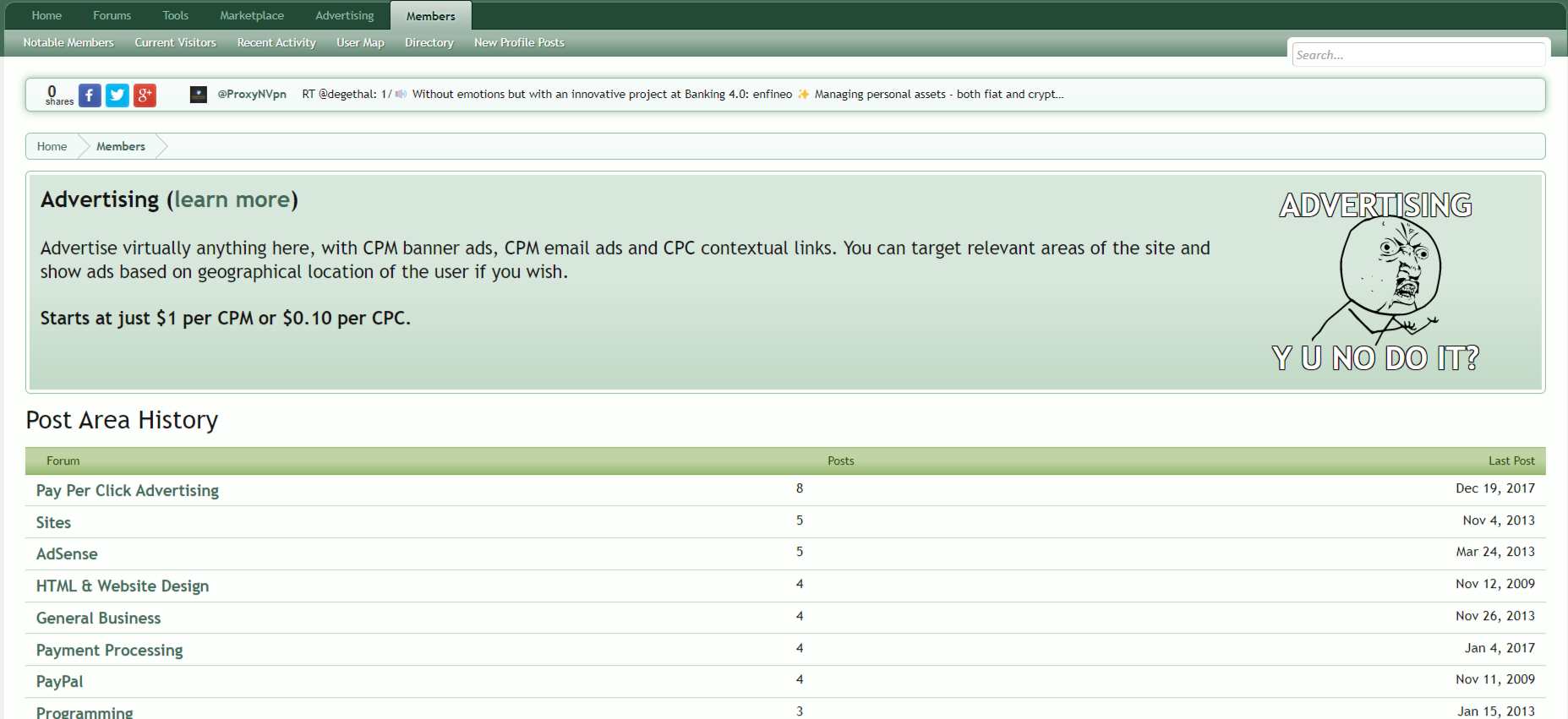 ตัวอย่างรายการหมวดหมู่หัวข้อที่ไม่มีประโยชน์ที่แนะนำโดยผู้เขียนที่ได้รับจาก Digital Point