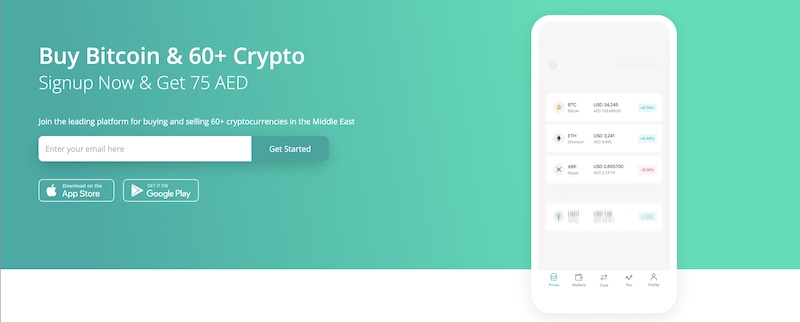 가입 프로모션을 위한 보너스 암호화를 보여주는 BitOasis 웹사이트