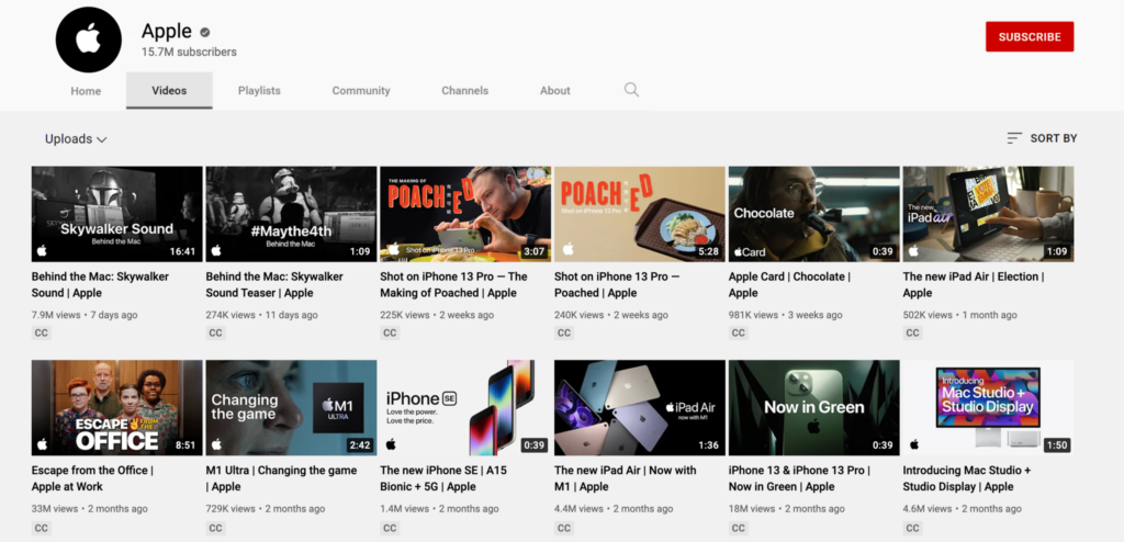 Dimensions des vignettes YouTube