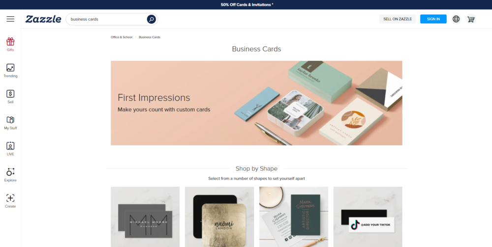 визитки с графическим дизайном