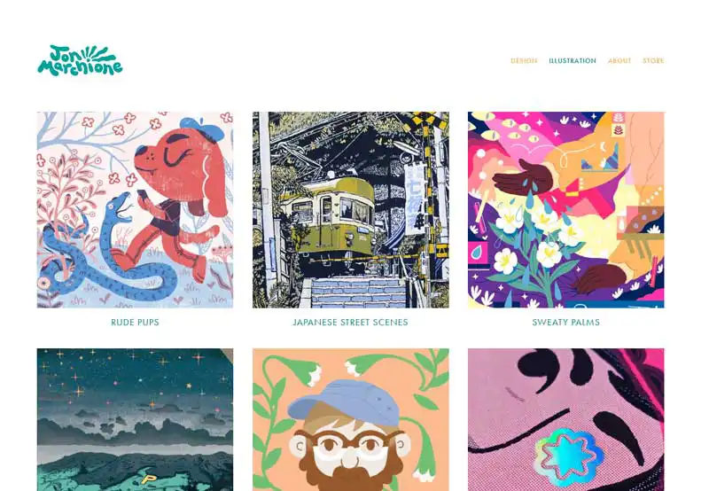أفضل موقع بناء لمحفظة فناني Squarespace