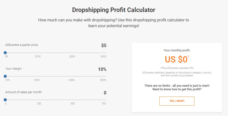 AliDropship Dropshipping 계산기