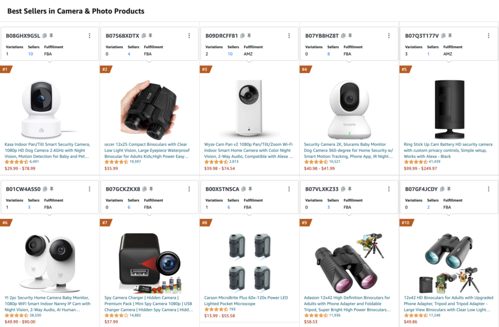 Amazons aktuelle Trendartikel in Kamera- und Fotoprodukte