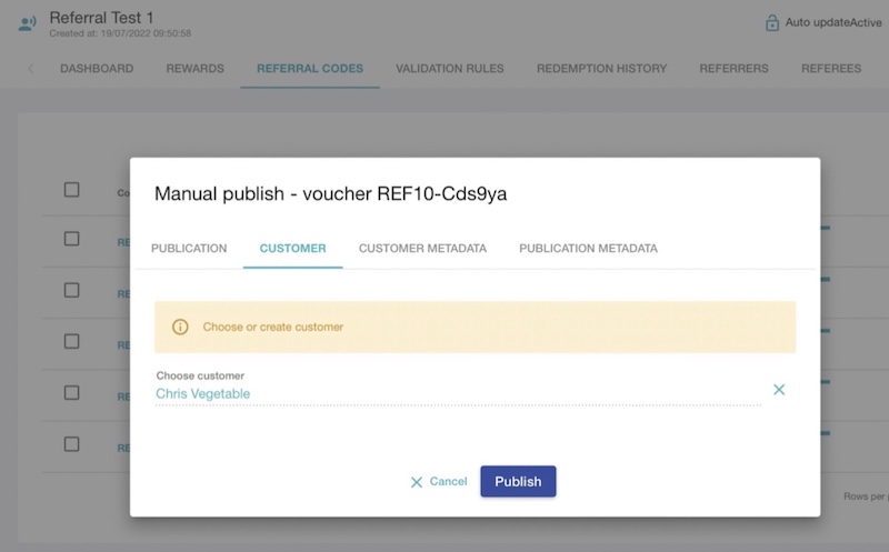 バウチャー紹介プログラム–バウチャー発行