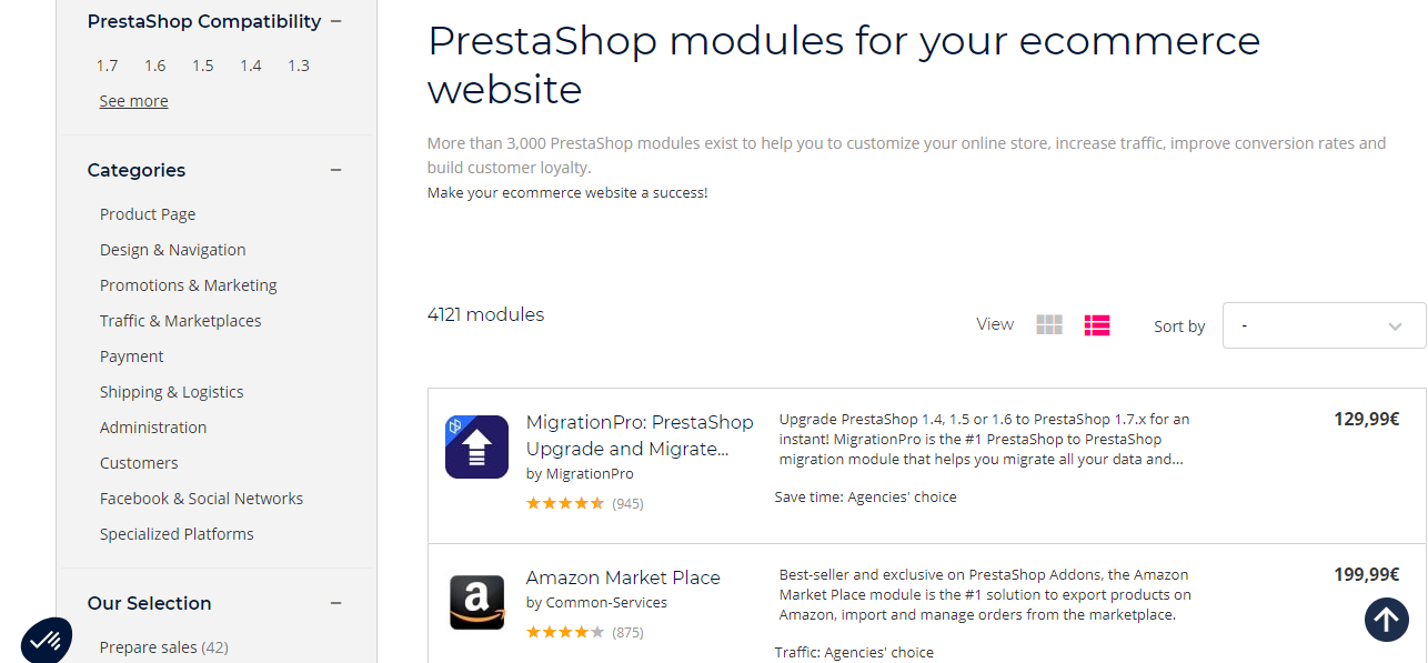 Módulos Prestashop