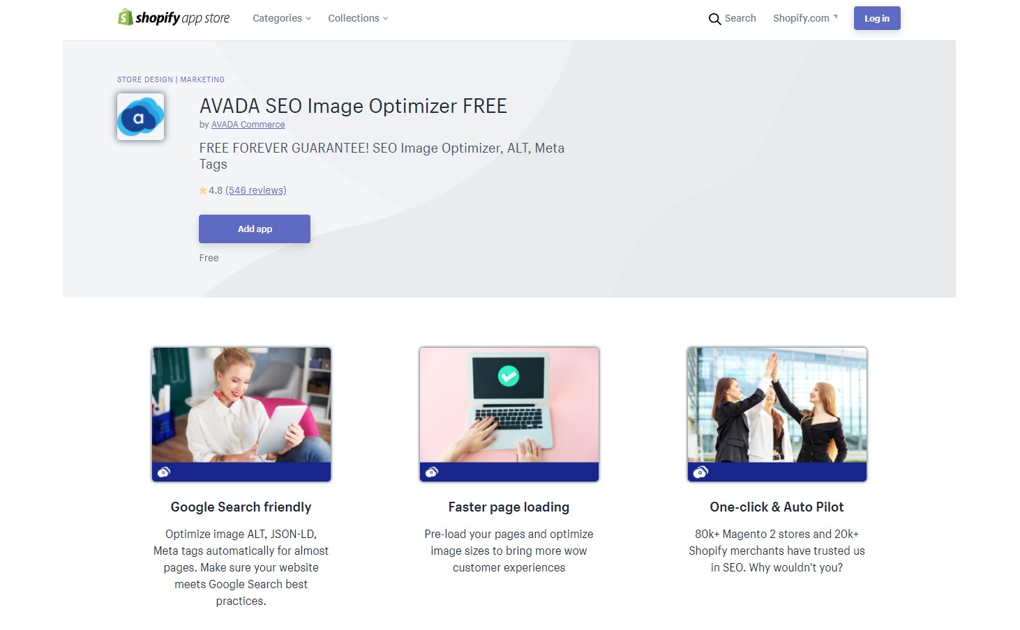 Aplicativo AVADA Shopify SEO