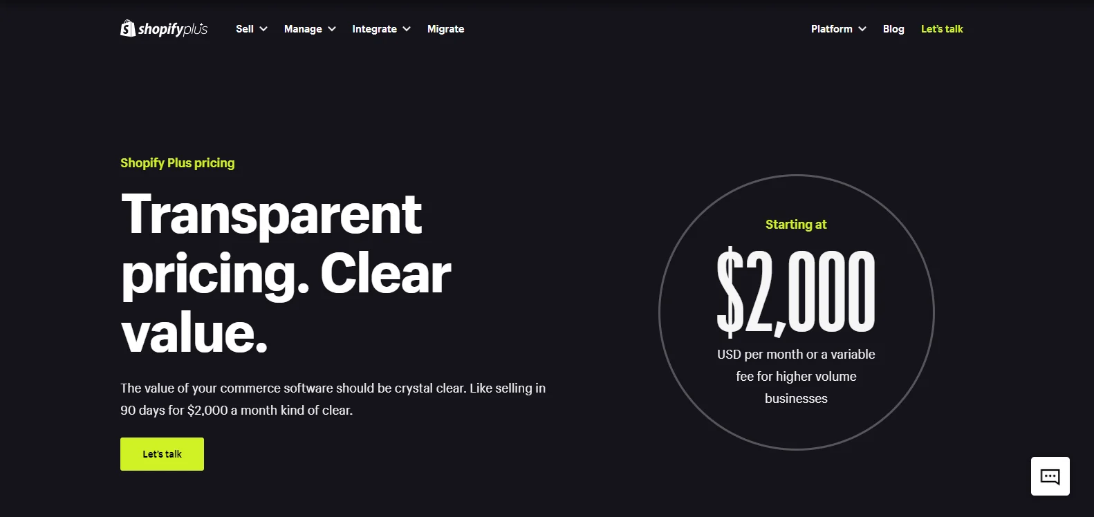 shopify plus vs bigcommerce enterprise: shopify plus preços