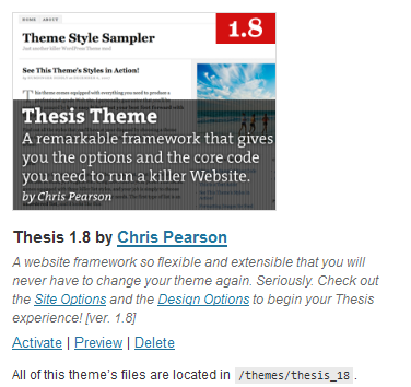 Thesis Theme for WordPress Blogs