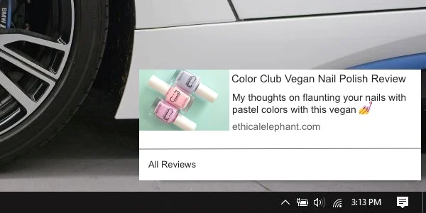 ein Beispiel für Push-Benachrichtigungen in der Kosmetikindustrie.