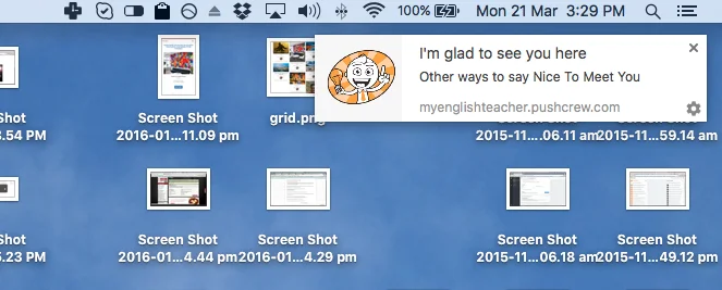 ein Beispiel für Push-Benachrichtigungen in der Bildungsbranche