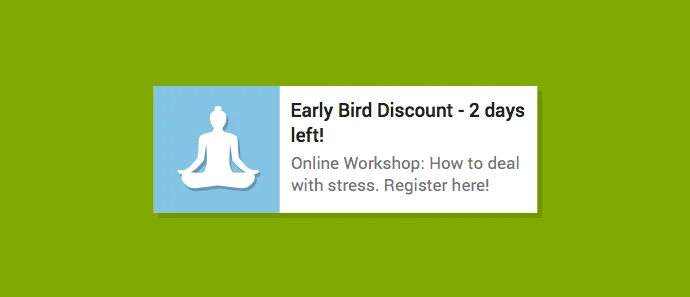 Beispiel für die Verwendung von Knappheit im Inhalt von Push-Benachrichtigungen.